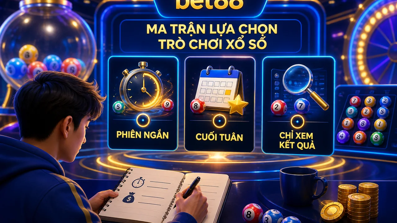 Chọn trò chơi xổ số theo nhịp rảnh và ngân sách cùng bet88