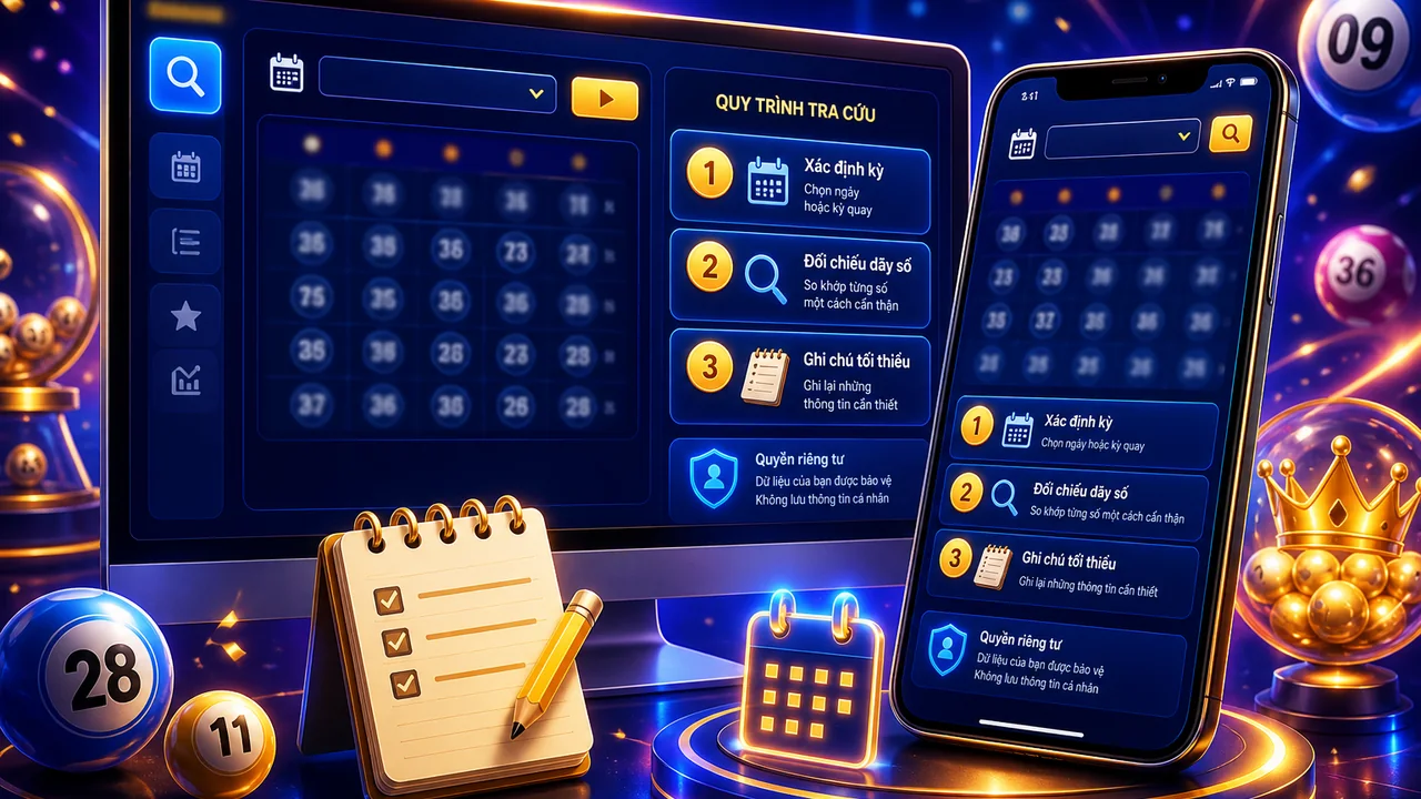 Quy trình ba bước để xem kết quả xổ số bet88 an toàn, dễ đối chiếu